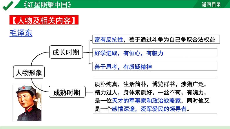 2024成都语文中考试题研究备考第二部分名著阅读10名著思维导图-《红星照耀中国》【课件】第7页