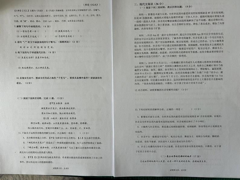 辽宁省营口市大石桥市2023-2024学年八年级下学期6月月考语文试题第2页
