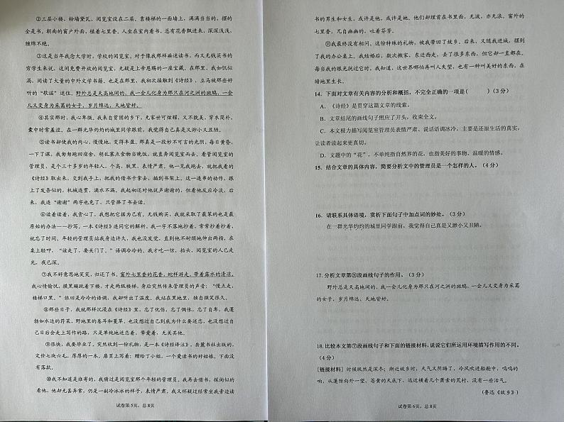 辽宁省营口市大石桥市2023-2024学年八年级下学期6月月考语文试题第3页