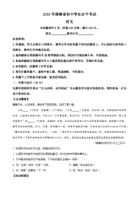 2024年湖南省中考真题语文试题 （原卷版+解析版）