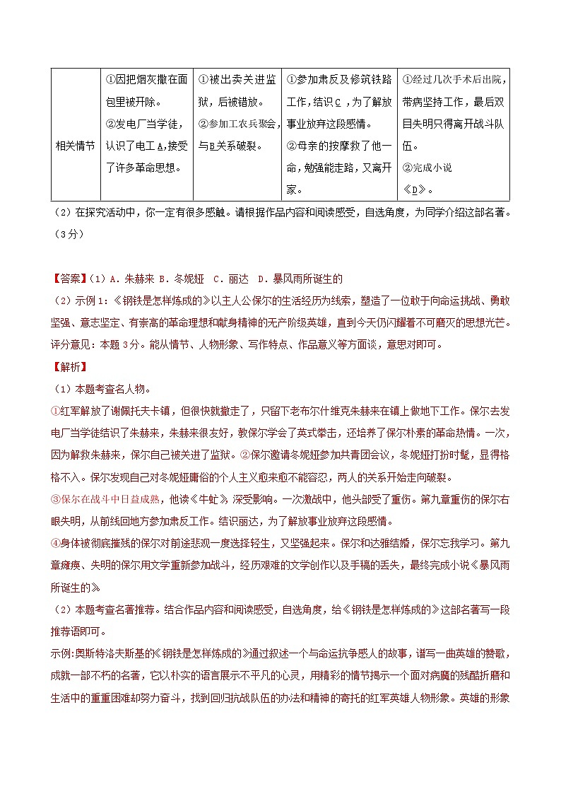 2023-2024学年八年级语文下学期期末模拟试题试卷（山东专用）（原卷+解析）03