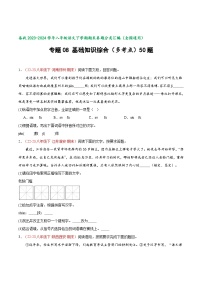 专题08 基础知识综合（多考点）50题-【好题汇编】备战2023-2024学年八年级语文下学期期末真题分类汇编（全国通用）