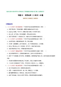 专题02 词语运用（三题型）40题【好题汇编】备战2023-2024学年七年级语文下学期期末真题分类汇编（全国通用）