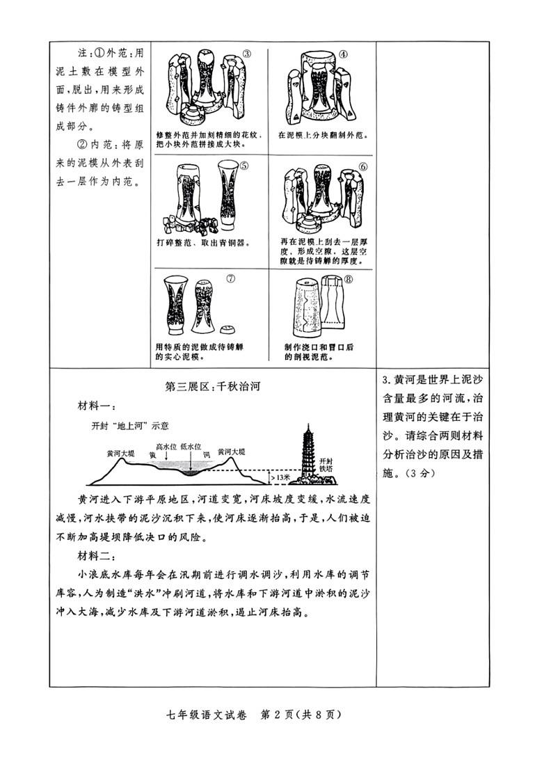 [语文]河南省郑州市高新区2023—2024学年七年级下期期末调研语文试卷(无答案)02