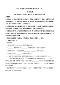 2024年广东省韶关市新丰县中考一模语文试题（原卷版+解析版）