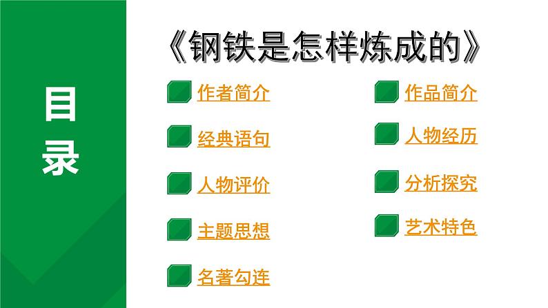 2024成都中考语文备考 名著思维导图《钢铁是怎样炼成的》（课件）第1页