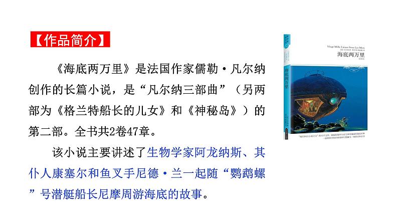 2024成都中考语文备考 名著思维导图-《海底两万里》（课件）第3页
