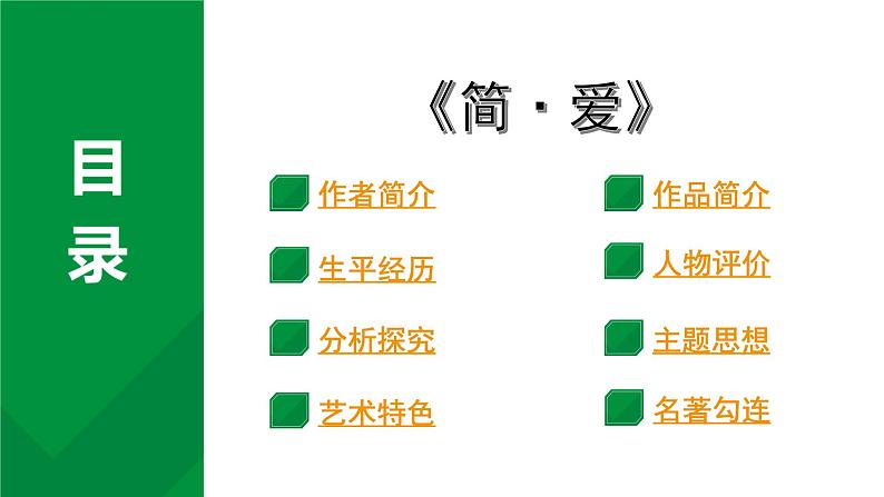 2024成都中考语文备考 名著思维导图-《简 爱》（课件）第1页