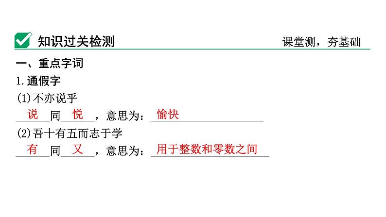 2024成都中考语文备考文言文专题  《论语》十二章（练习课件）第3页