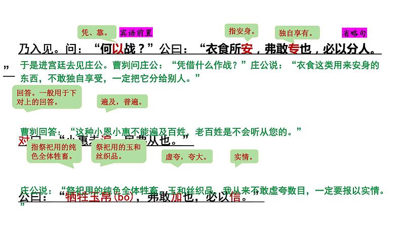 2024成都中考语文备考文言文专题 曹刿论战“三行对译”（教学课件）06