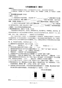 安徽省合肥市庐阳区2023--2024学年七年级年级下学期期末质量检测语文试卷