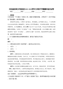 河北省张家口市宣化区2023-2024学年七年级下学期期中语文试卷(含答案)