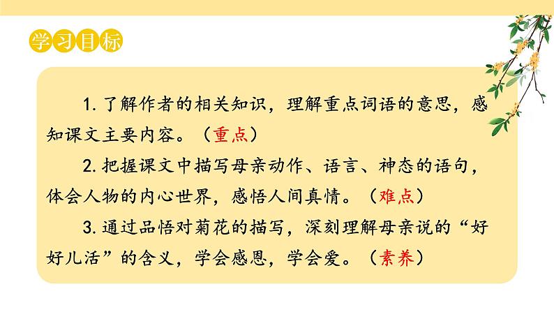 人教部编版初中语文七年级上册 《5.秋天的怀念》课件+教案03