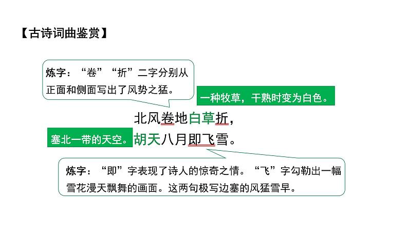 2024河北中考语文二轮课标文言篇逐篇梳理 第10首 白雪歌送武判官归京（课件）第5页