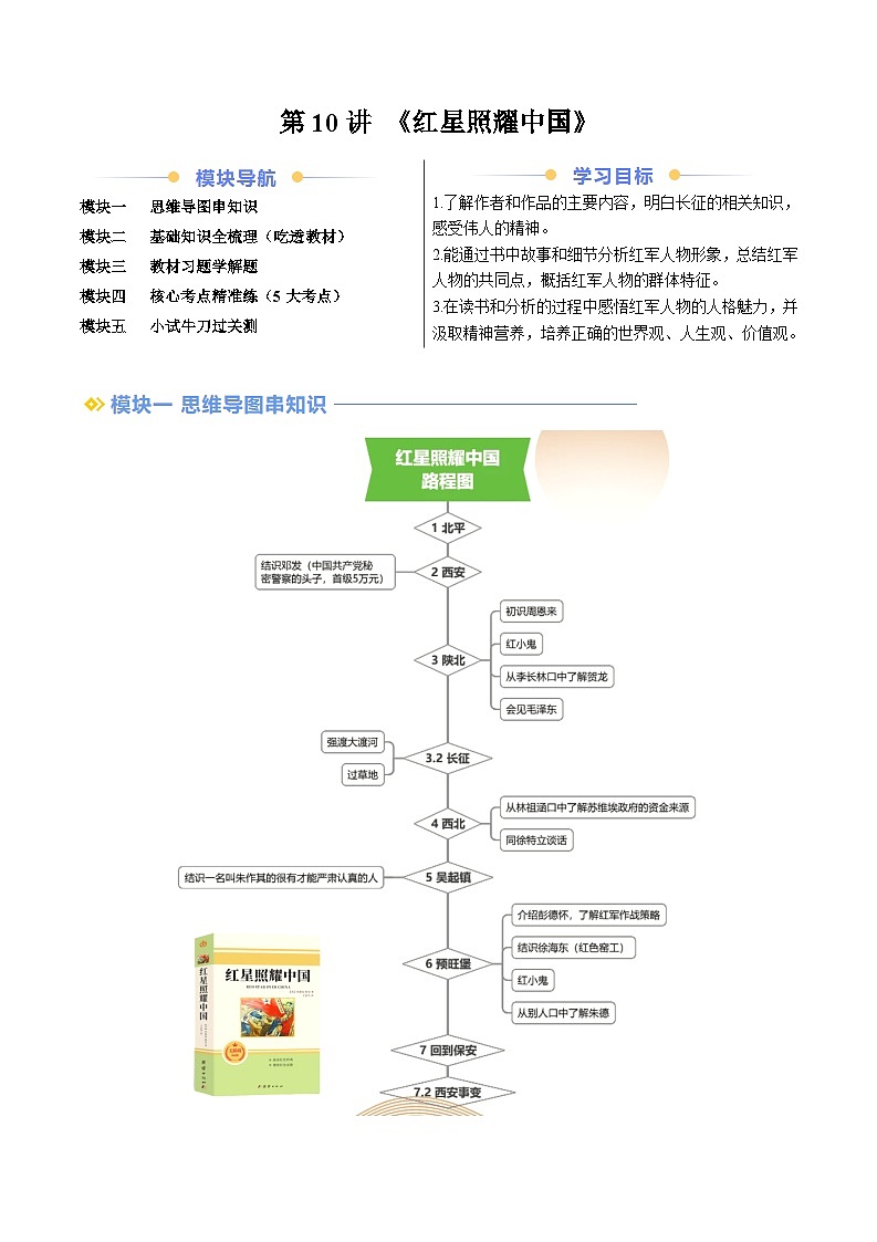 第10讲 《红星照耀中国》（解析版）第1页
