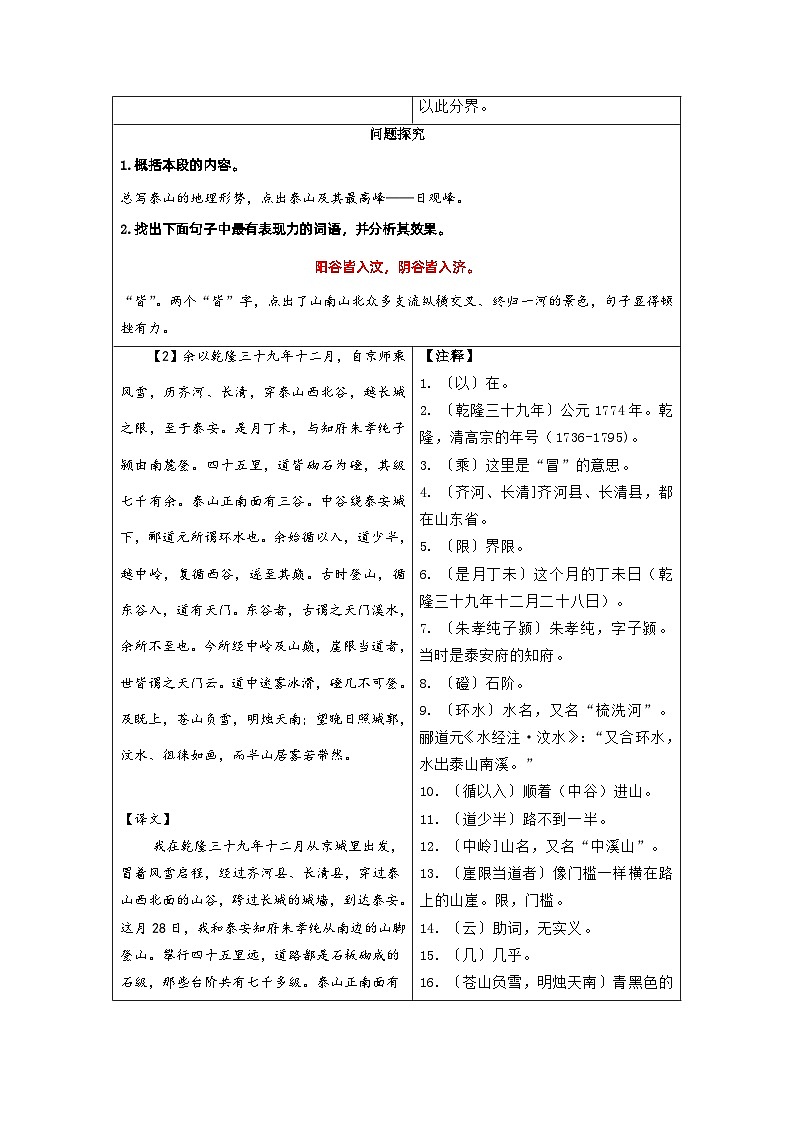 专题04  同步讲义：《登泰山记》新课预习-初升高语文暑假衔接（教师版+学生版）03