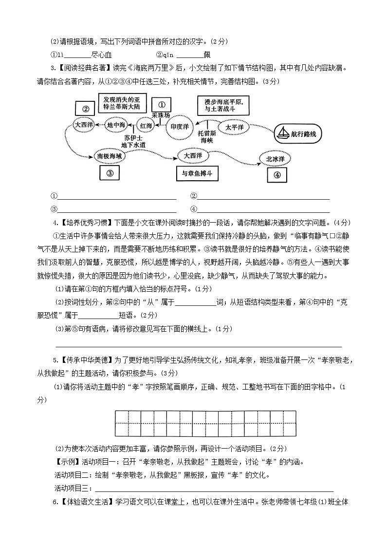 陕西省渭南市韩城市2023-2024学年七年级下学期期末语文试题02