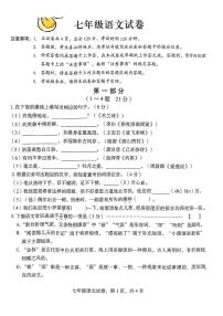 河北省石家庄市藁城区2023—2024学年七年级下学期期末考试语文试题