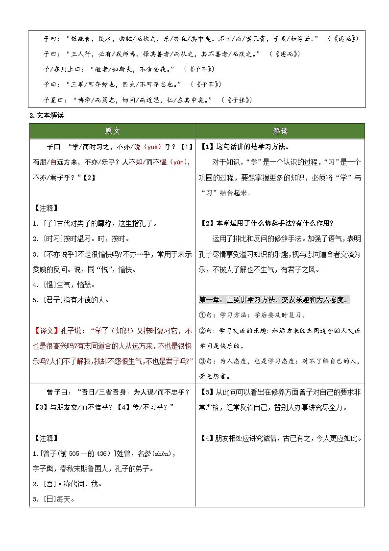衔接点03 新课预习之《论语》十二章（讲义+训练）新七年级语文暑假衔接提升 2024年统编版全国通用03