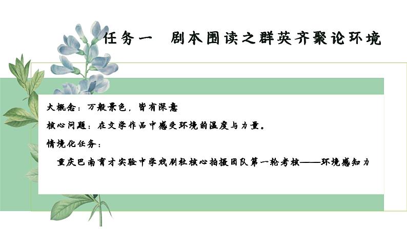 2024陕西中考语文备考 《万般景色 皆有深意——剧本围读活动》 (课件)第3页