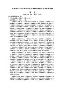 [语文][期末]江西省宜春市丰城市江西省丰城中学2023～2024学年九年级下学期7月期末语文试题(有答案)