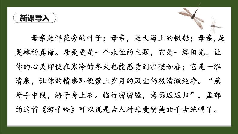 人教部编版初中语文七年级上册 《7.散文诗二首》课件+教案 荷叶母亲02