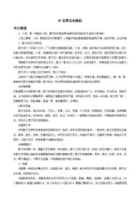 专题07：文学文化常识（考点梳理+题型解析+方法点睛+真题演练）-2024年中考语文一轮复习全面备战（全国通用）含答案