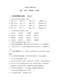 九年级语文下册期中考试卷【附答案】