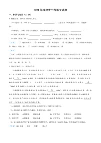[语文]2024年福建省中考真题试题(解析版)