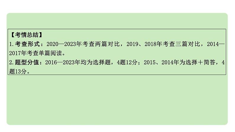 2024中考语文《古诗文阅读》成都10年考情及趋势分析【课件】第5页