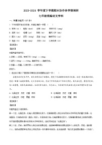 辽宁省沈阳市第七中学协作体2023-2024学年七年级下学期期末语文试题（解析版）