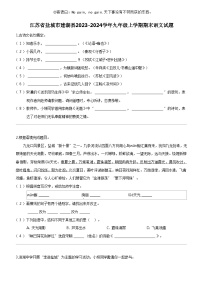 [语文]江苏省盐城市建湖县2023-2024学年九年级上学期期末语文试题