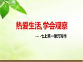 【任务型教学】部编版初中语文七上第一单元写作《热爱生活，学会观察》（课件+教案+学案）