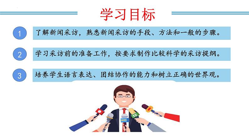 编版版语文八年级上册 任务二：新闻采访（教学课件）第2页