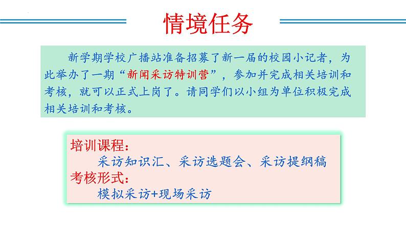 编版版语文八年级上册 任务二：新闻采访（教学课件）第5页