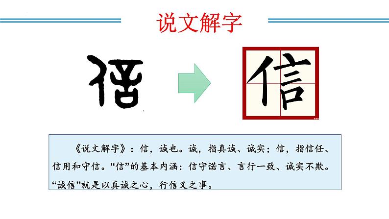 编版版语文八年级上册 第二单元 综合性学习 人无信不立（教学课件）第5页