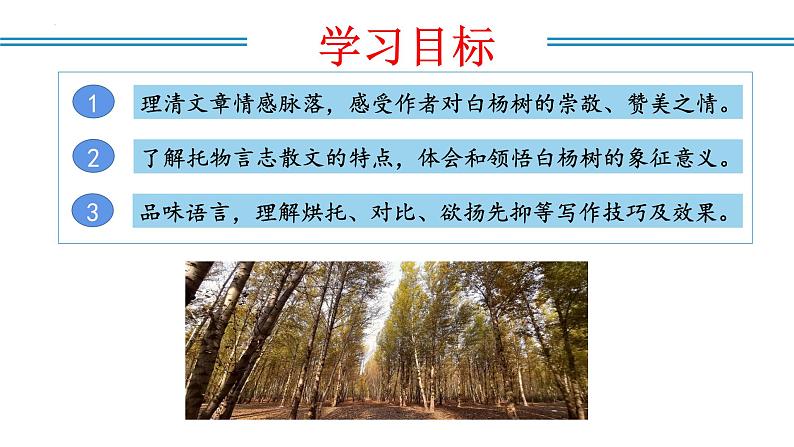 编版版语文八年级上册 第15课   白杨礼赞（教学课件）第2页