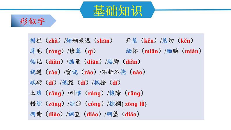 编版版语文八年级上册 第四单元（单元复习课件）第5页