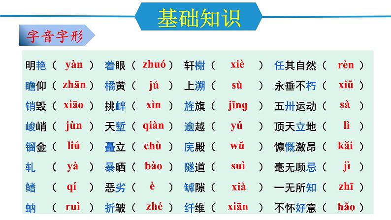 编版版语文八年级上册 第五单元（单元复习课件）03