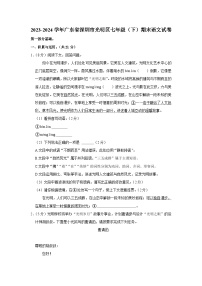 广东省深圳市光明区2023—2024学年七年级下学期期末考试语文试题