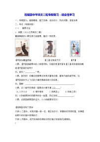 统编版中考语文二轮专题复习：综合性学习（含练习题及答案）