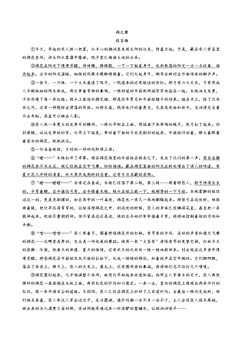 中考语文复习：文学类文本阅读之标题的含义及作用 答题技巧与练习题汇编（Word版，含答案）第3页