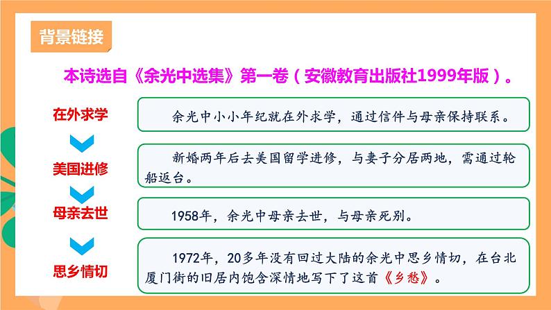 人教部编版语文九年级上册4《乡愁》课件05