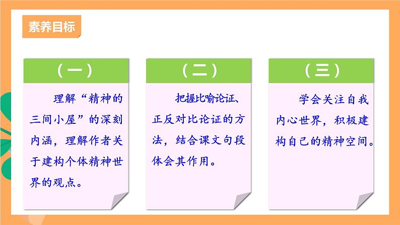 人教部编版语文九年级上册10《精神的三间小屋》课件03