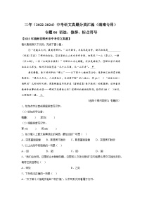 专题06语法、修辞、标点符号-三年（2022-2024）中考语文真题分类汇编（湖南专用）