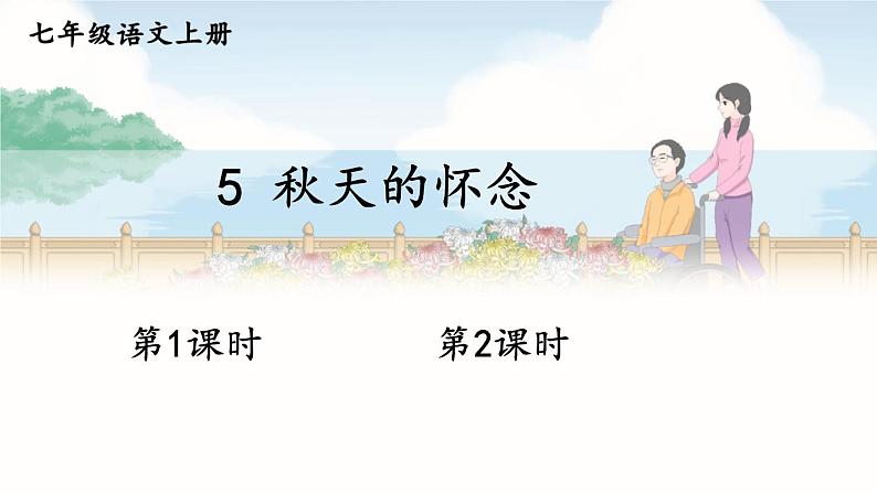部编语文七年级上册 第2单元 5 秋天的怀念 PPT课件+教案01