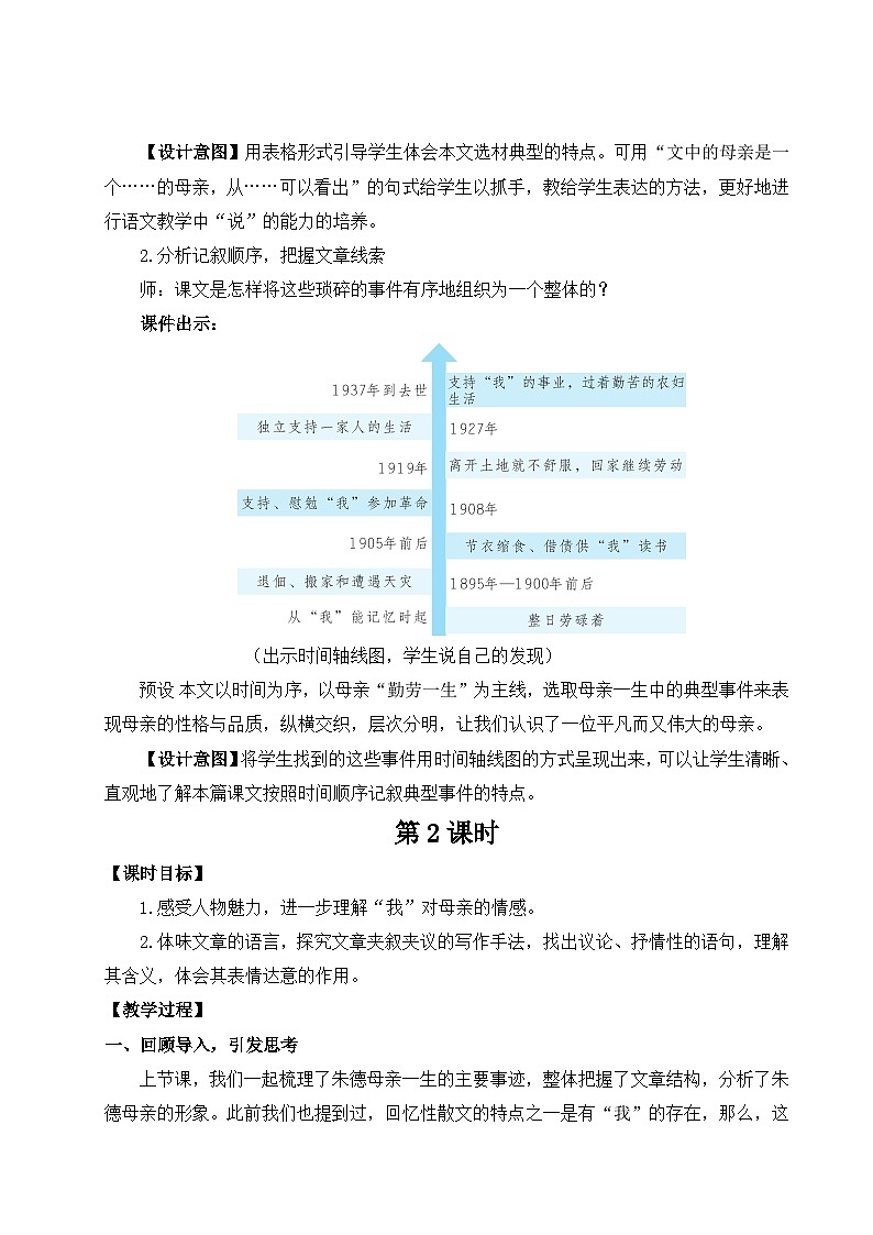部编语文七年级上册 第4单元 14 回忆我的母亲 PPT课件+教案03