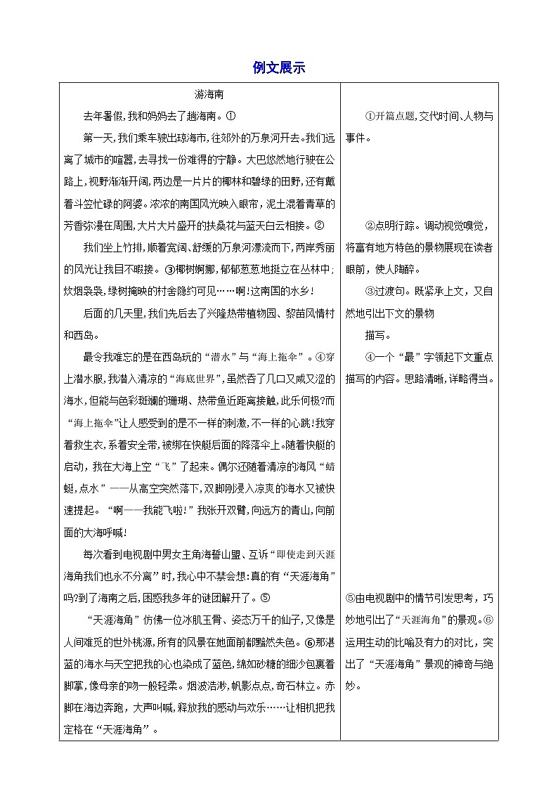 第五单元写作《学写游记》教案素材-【轻松备课】2023-2024学年统编版语文八年级下册名师备课系列03