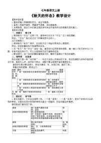 初中语文人教部编版（2024）七年级上册5 秋天的怀念/史铁生教案