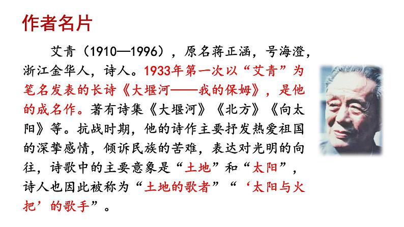 统编版九年级语文上册精品课件3 我爱这土地第8页